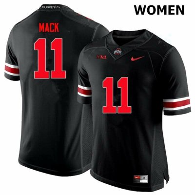 Women's Ohio State Buckeyes #11 Austin Mack Black Nike NCAA Limited College Football Jersey Special NFM1144PM